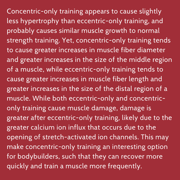 Concentric-only Training