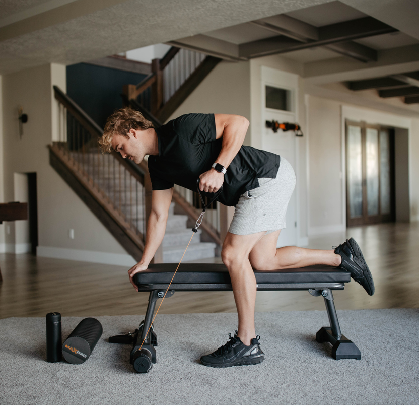 Smart Portable Foldable Bench Press for Home Gym | MAXPRO Fitness
