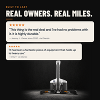 Quote about customers who rely on the durability of the maxpro. "This thing is the real deal and I've had no problems with it. It is highly durable." One customer says.