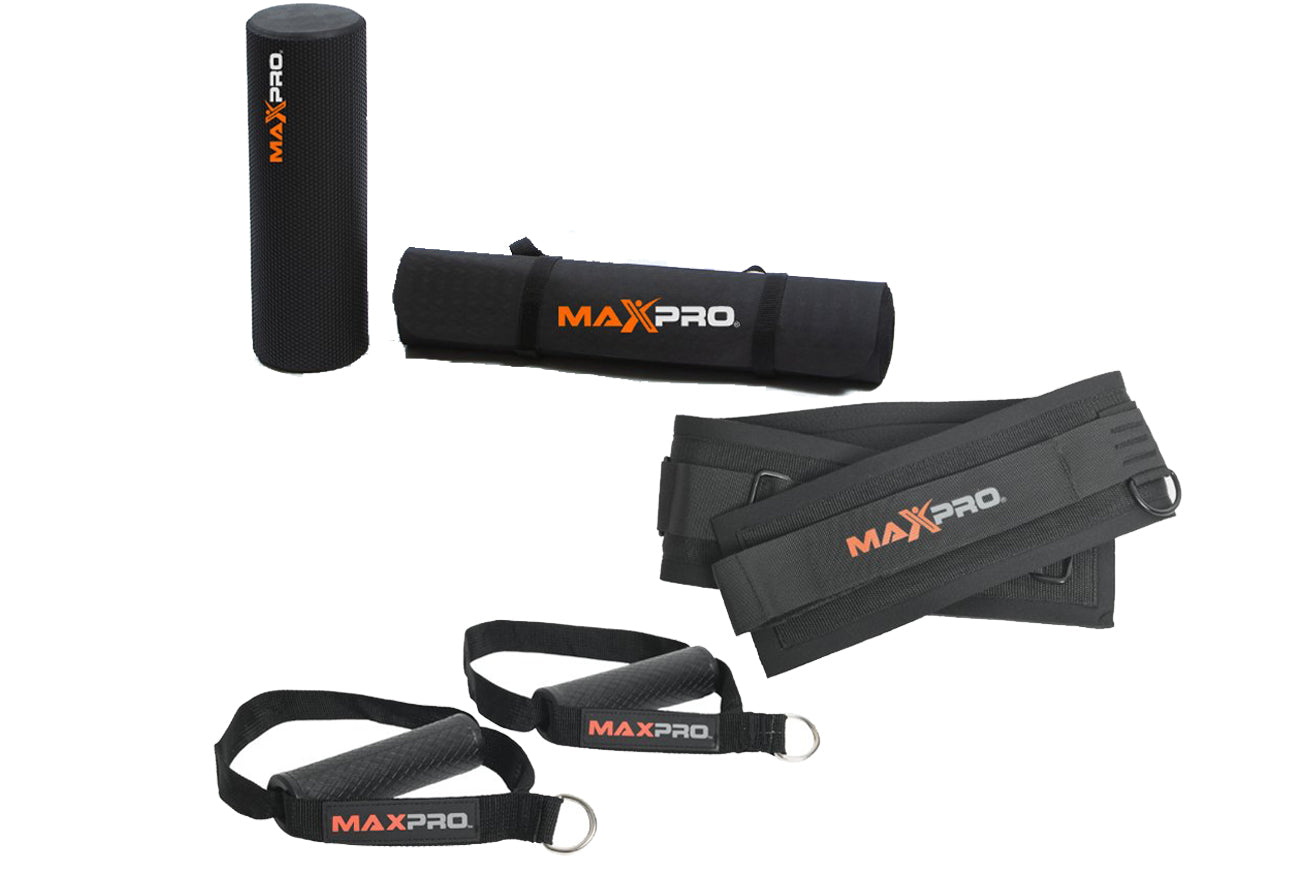Maxpro | At Home Portable Exercise Machine | Cables, Bench, Weights ...