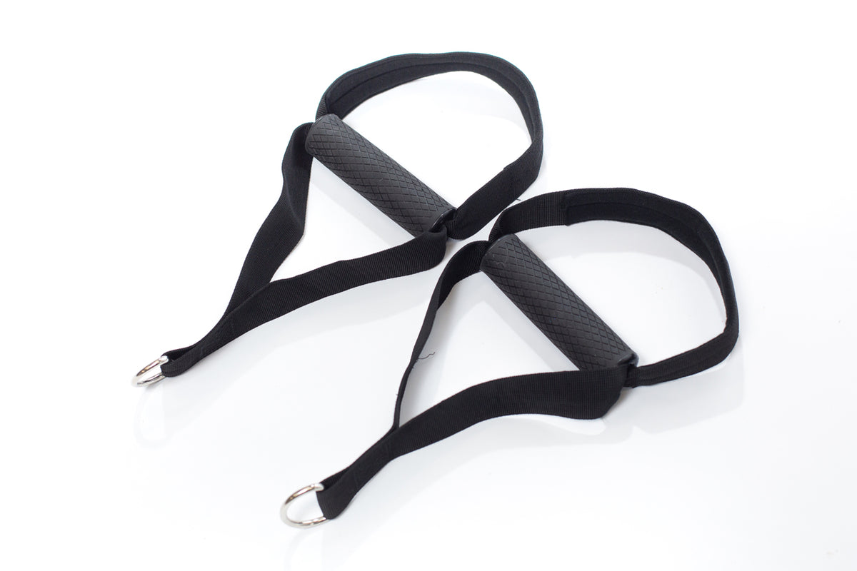 MAXPRO Suspension Handles allow anyone to use their MAXPRO as a suspension trainer. Expand your workout possibilities with exercises similar to TRX©. Just attach these suspension handles, extend and lock the cord out to the desired suspension length. No other fitness machine is as versatile as MAXPRO.