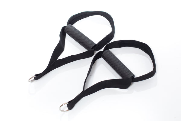 MAXPRO Suspension Handles allow anyone to use their MAXPRO as a suspension trainer. Expand your workout possibilities with exercises similar to TRX©. Just attach these suspension handles, extend and lock the cord out to the desired suspension length. No other fitness machine is as versatile as MAXPRO.